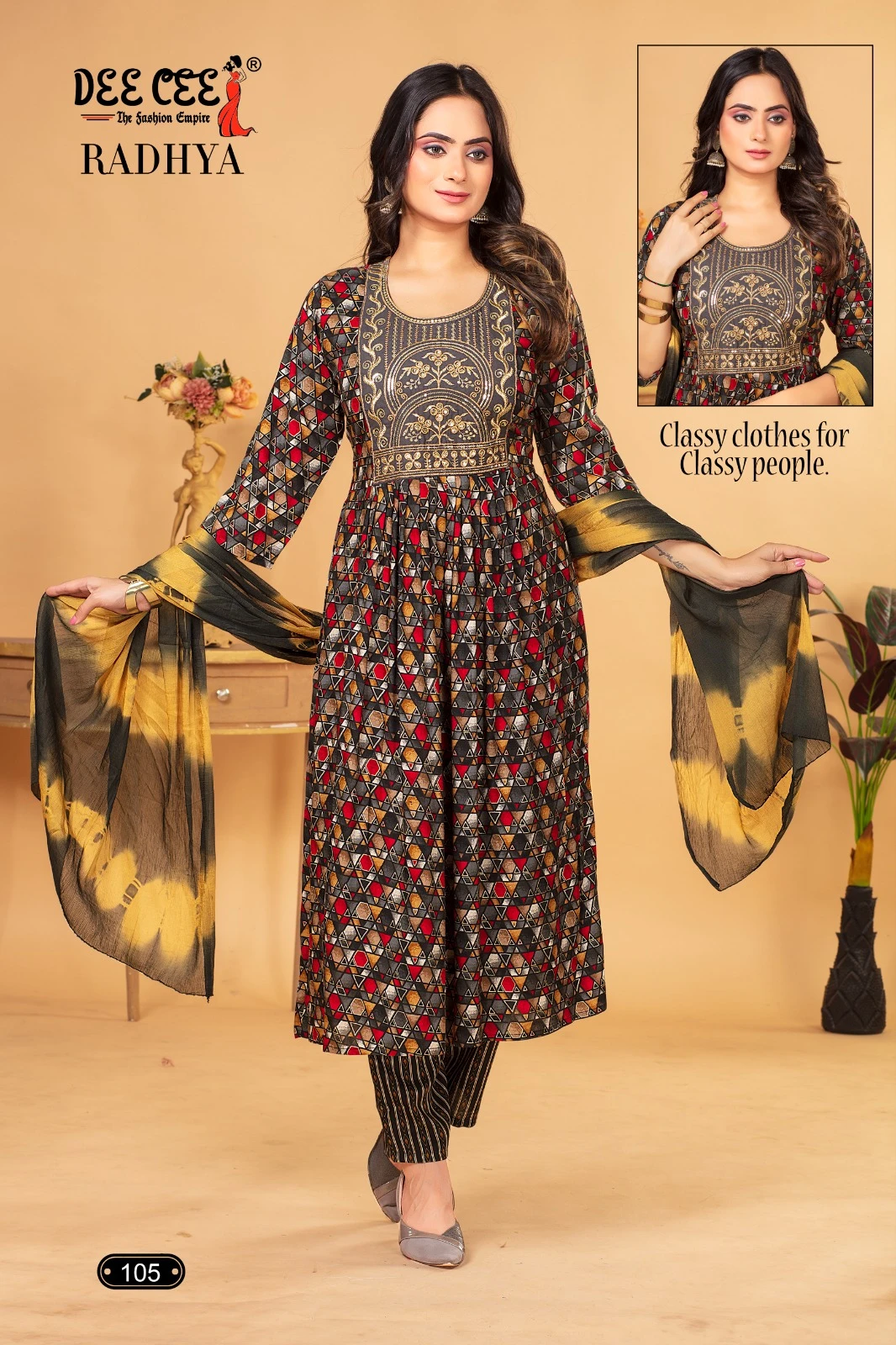 Deecee Radhya Rayon Foil Print Wholesale Readymade Salwar Suit Catalog — Wholesale Salwar Suits, MPA wholesale from Surat - Gallery Image 4